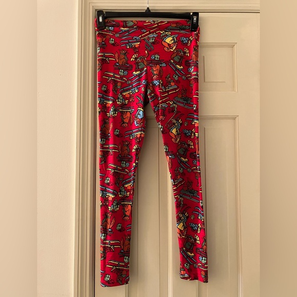 Luluaroe Printed Leggings Soft Lot One Size 13 Seasonal / Holiday - Picture 7 of 14